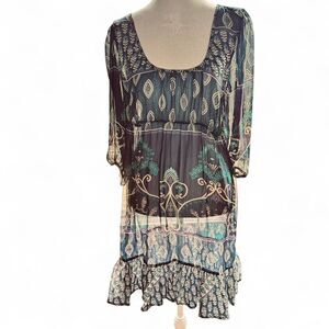 Akualani lightweight Pullover Junior S Purple Teal Dress Y2K Fairy Hippie Boho